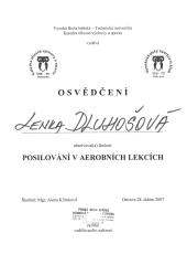 Certifikát Body & Mind